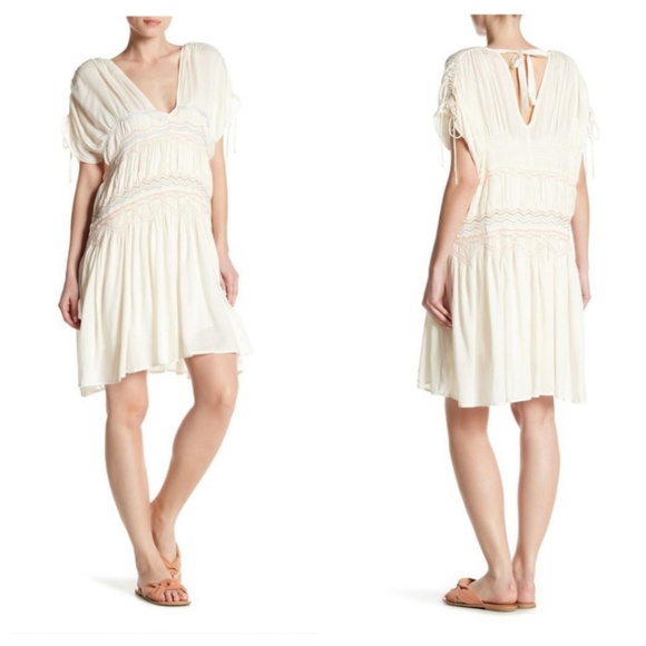 Free People Dresses & Skirts - Never Worn: Free People Ivory Embroidered Dress